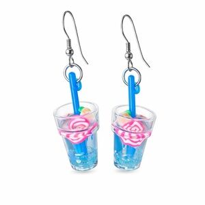 Drink Earrings Fun Novelty Boba Tea Dangle‎ Drop Earrings Cute
